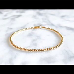 14k gold fill bracelet. 2mm beads.